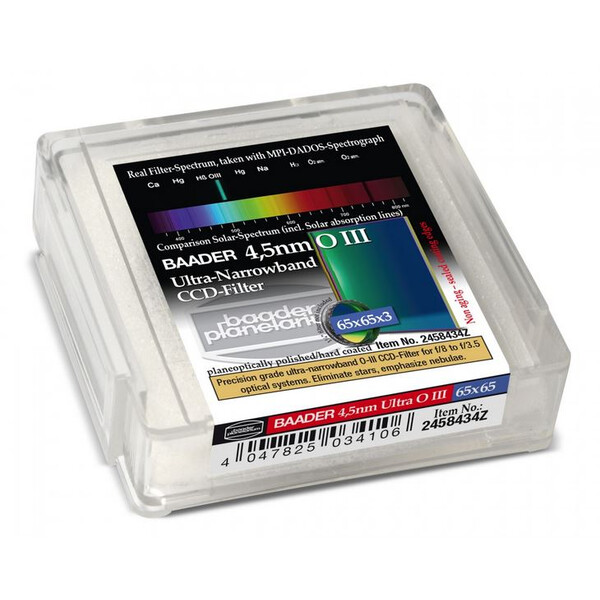Baader Filtre Filtru Ultra-Narrowband 4.5nm OIII 65x65mm