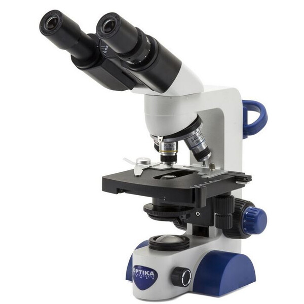 Optika Microscop B-66, bino, 40-400x, LED, Akku, Kreuztisch