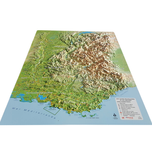 3Dmap Harta regionala Les Alpes Françaises et ses massifs alpins