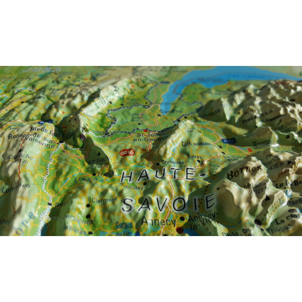 3Dmap Harta regionala Les Alpes Françaises et ses massifs alpins