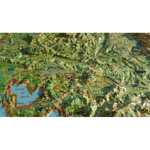3Dmap Harta regionala La Provence-Alpes-Cotes d'Azur