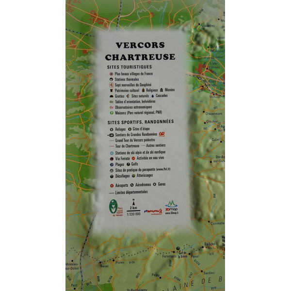 3Dmap Harta regionala Vercors-Chartreuse