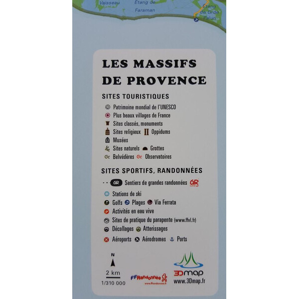 3Dmap Harta regionala Les Massifs de Provence