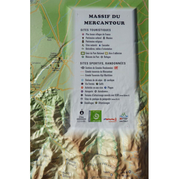 3Dmap Harta regionala Le Massif du Mercantour