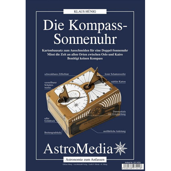 AstroMedia Kit Ceasul solar busolă