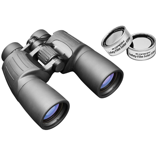 Orion Binoclu 10x50 E-Serie cu set de filtre solare