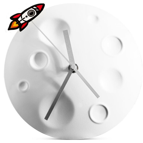 suck UK Ceas Rocket Moon Clock