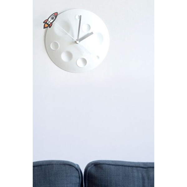 suck UK Ceas Rocket Moon Clock