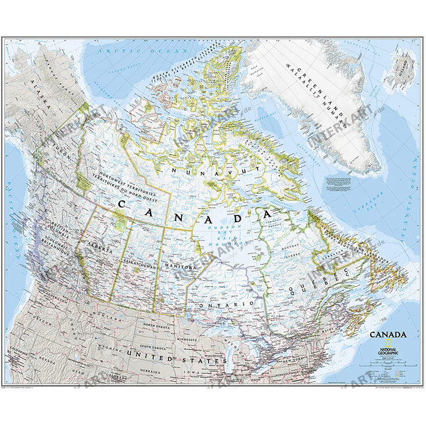 National Geographic Harta Canada 96 x 81cm