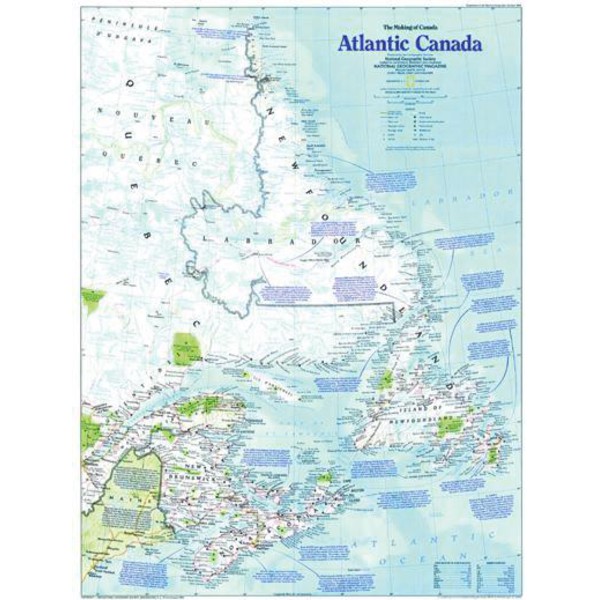 National Geographic Harta regională Canada Atlantica