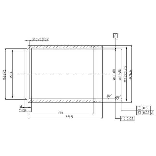 TS Optics Corector de comma pentru telescoape Newton Design Riccardi 3"