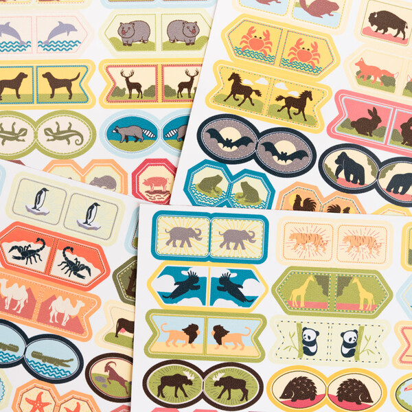 Miss Wood Sticker Set Animals of the World