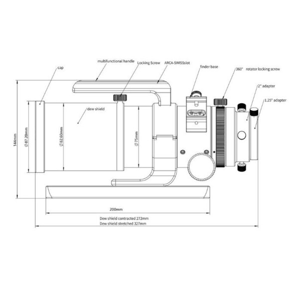 Sharpstar Refractor apochromat AP 61/270 EDPH III OTA