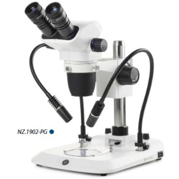 Euromex microscopul stereoscopic zoom NZ.1702-PG, 6.5-55x, coloană, 2 sisteme de ghidaj, Lumina transmisă, bino