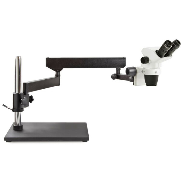 Euromex microscopul stereoscopic zoom NZ.1902-A, 6.7x - 45x, stand cu braț articulat, placă de stand, fără iluminare, bino