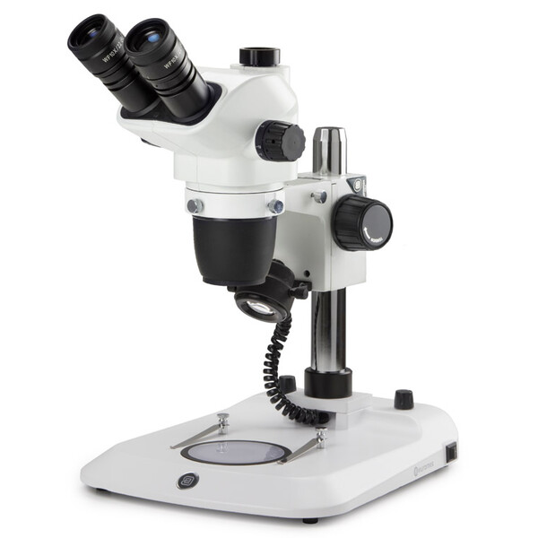 Euromex microscopul stereoscopic zoom NZ.1903-P, 6,7-45x, coloană, lumină incidentă și transmisă, trino