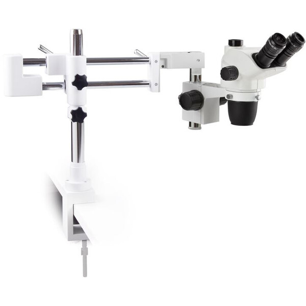Euromex microscopul stereoscopic zoom NZ.1703-BC, 6.5-55x, Doppelarm, Tischklemme, trino