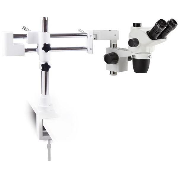 Euromex Microscopul stereoscopic zoom NZ.1903-BC, 6,7-45x, braț dublu, clemă de masă, trino