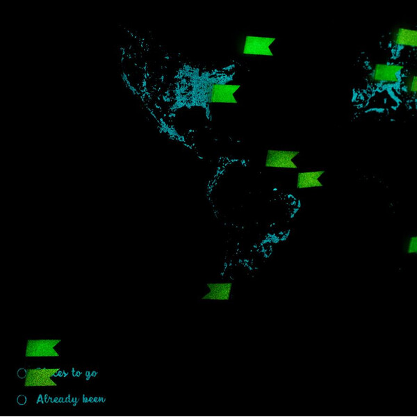 Miss Wood Harta lumii Woody Map Fluor L