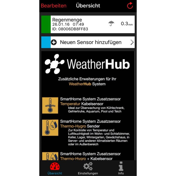 TFA Statie meteo Set de pornire WeatherHub cu pluviometru