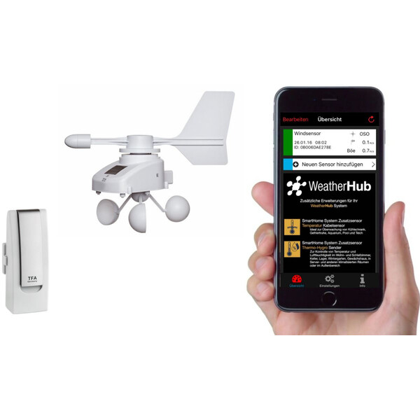 TFA Statie meteo Set de pornire WeatherHub cu anemometru fără fir