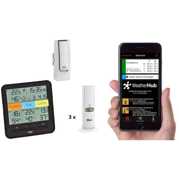 TFA Statie meteo WeatherHub Starter-Set with wireless thermo and hygro meter