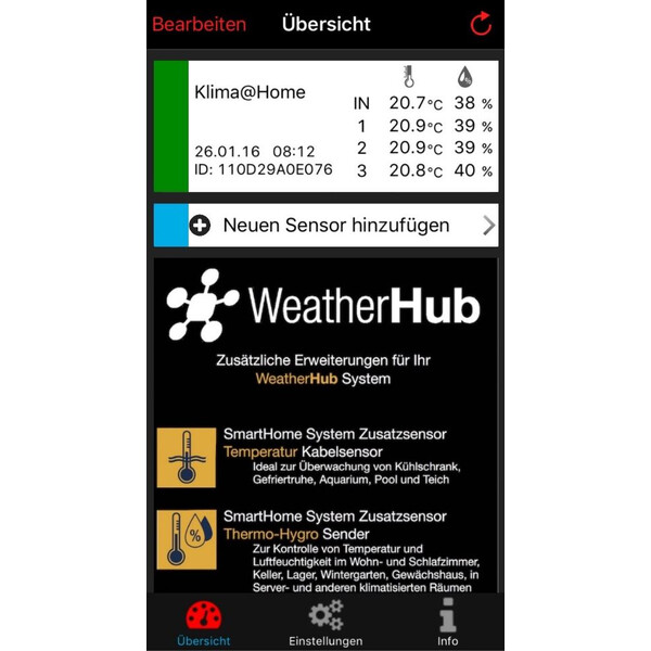 TFA Statie meteo WeatherHub Starter-Set with wireless thermo and hygro meter