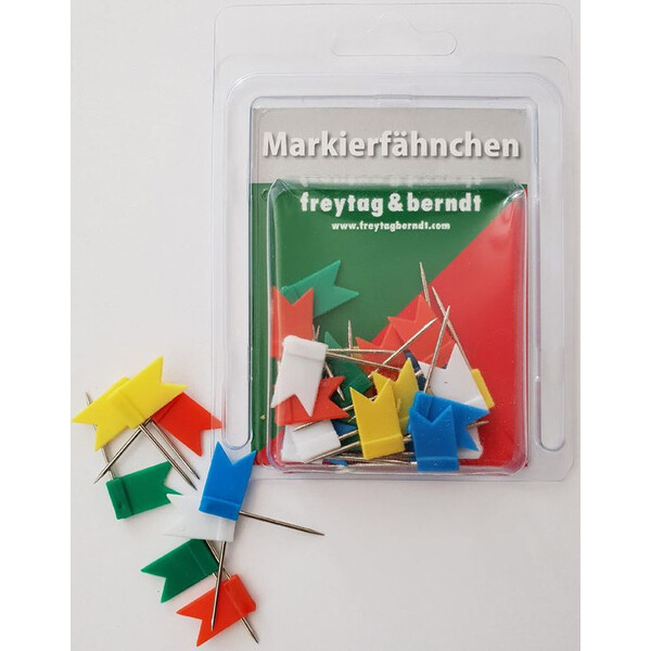 freytag & berndt 30 flags for pinning, mixed colours