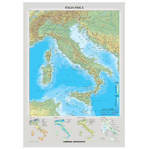 Libreria Geografica Harta Italia fisica e politica
