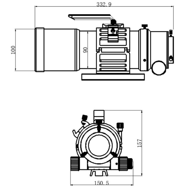 Omegon Refractor apochromat Triplet Pro APO AP 76/418 ED OTA + Raport de Testare