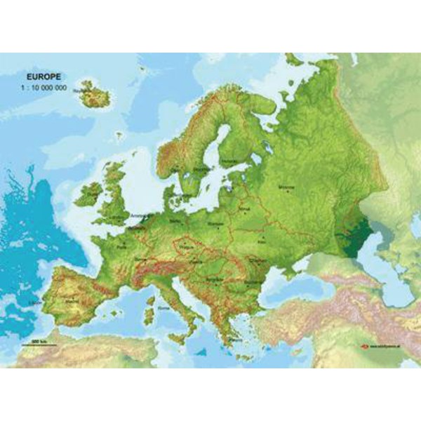 MBM Systems Harta continent Hartă 3D  Europa