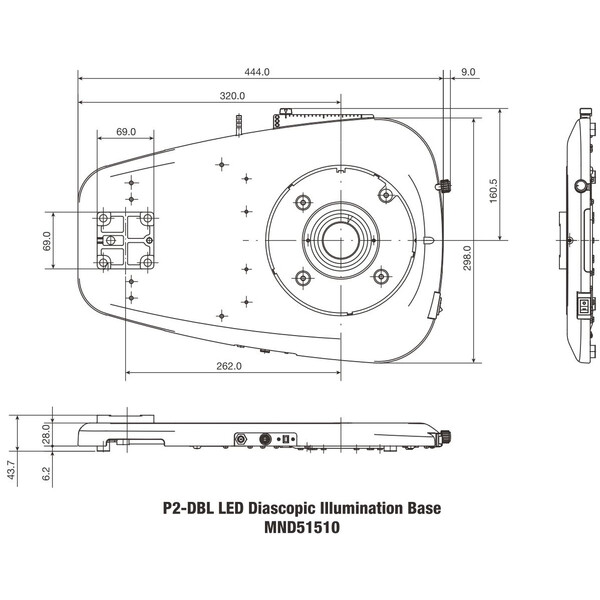 Nikon Stativ coloana P2-DBL LED Plain Base pentru lumină transmisă