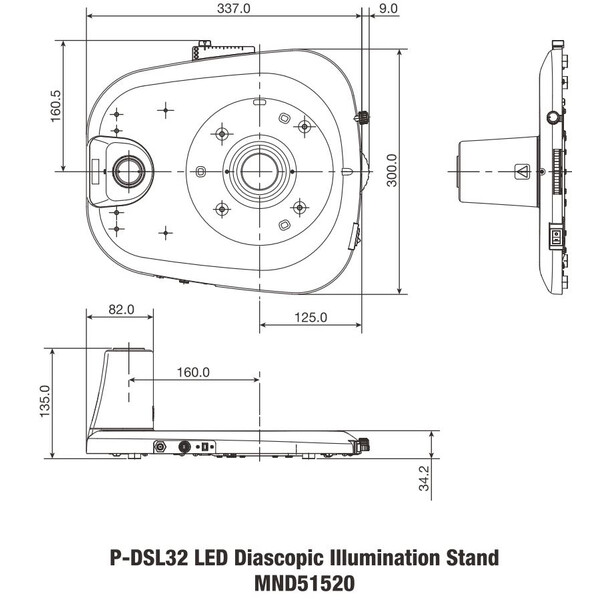 Nikon Stativ coloana P-DSL32 LED Plain Base pentru lumină transmisă cu stâlp