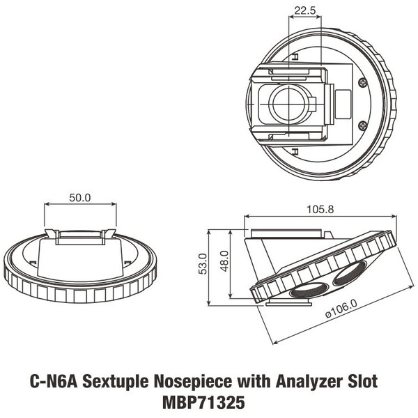Nikon C-NA Nosepiece cu fantă pentru analizor
