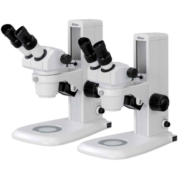 Nikon microscopul stereoscopic zoom SMZ445, bino, 0.8x-3.5x, 45°, FN21, W.D.100mm, Auf- u. Durchlicht, LED