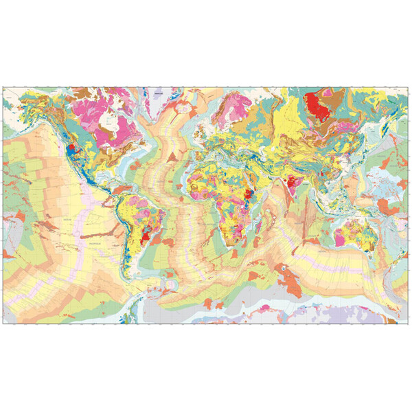 UKGE Harta lumii Geological Map of the World 118cm x 98cm