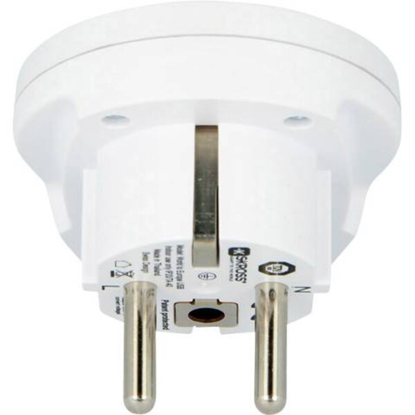 Skross Adaptor de călătorie de la World la Europe cu USB
