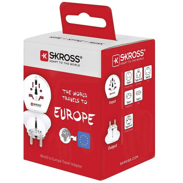 Skross Adaptor de călătorie World to Europe