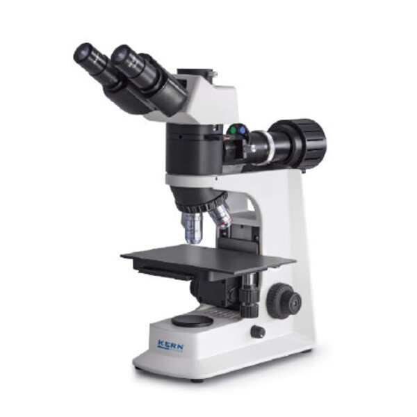 Kern Microscop OKM 172, MET, POL, bino, Inf, planachro, 50x-400x, Lumina directa, HAL, 30W