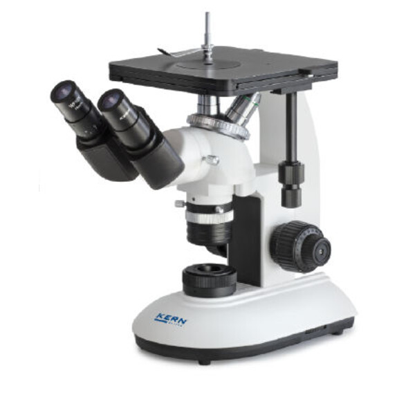 Kern OLF 162, inversat, MET, bino, DIN planchrome, 100x-400x, Lumina directa, LED, 3W