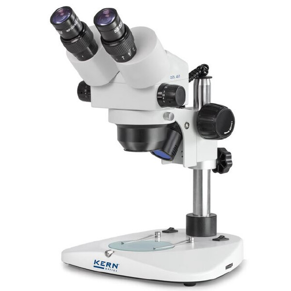 Kern microscopul stereoscopic zoom OZL 451, Greenough, Coloana, bino, 0.75-5.0x, 10x/23, 10W Hal