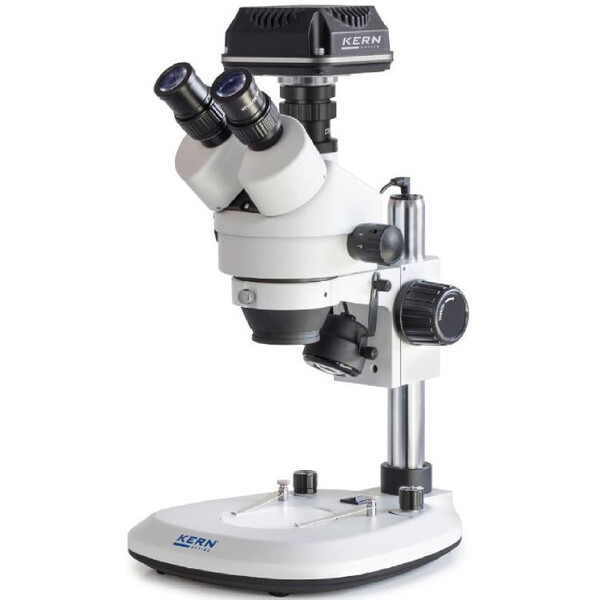 Kern Microscop OZL 464C825, Greenough, Coloana, 7-45x, 10x/20, Lumina transmisă 3W LED, Camera 5MP, USB 2.0