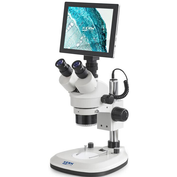 Kern Microscop OZL 466C241, Greenough, Coloana, 7-45x, 10x/20, Lumina transmitita incident, 3W LED, Ringl.camera 5MP, USB 2.0, HDMI, HDMI/WIFi, Tablet