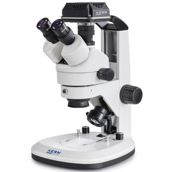 Kern Microscop OZL 468C832, Greenough, cu cremalieră, 7-45x, 10x/20, Lumina transmisă, LED 3W, Camera 5MP, USB 3.0