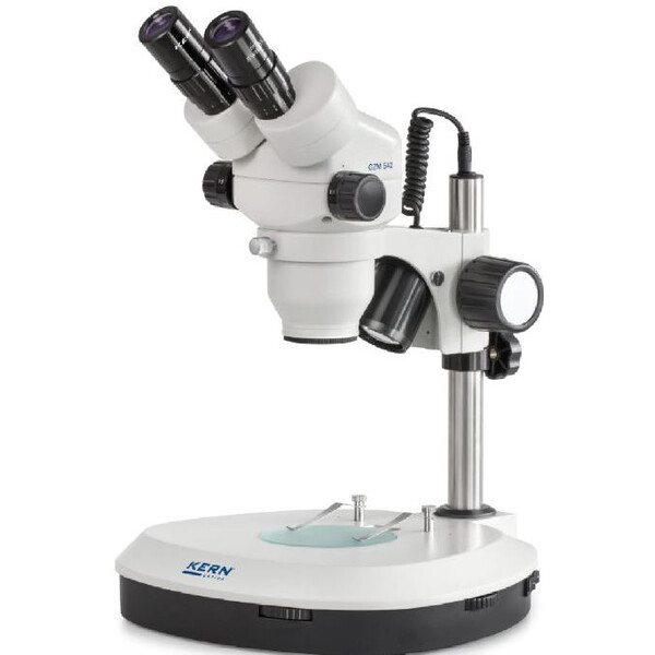 Kern microscopul stereoscopic zoom OZM 544, trino, 7-45x, HSWF10x23, Auf-Durchlicht, 3W LED