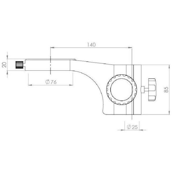 Kern microscopul stereoscopic zoom OZM 912, bino, 7x-45x, HSWF 10x23 mm, Trepied, braț simplu (430 mm x 385 mm) cu blat de masă, Lumină circulară LED 4,5 W