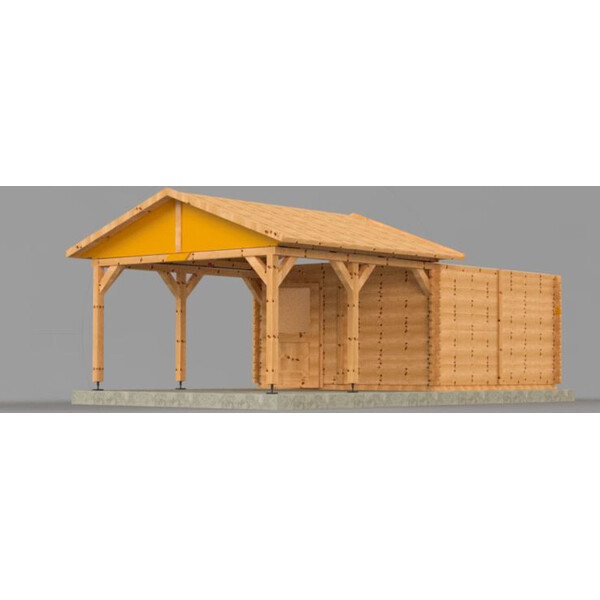 Dome Parts Observatorul GreenLine Mega cu acoperiș retractabil și protecție din lemn