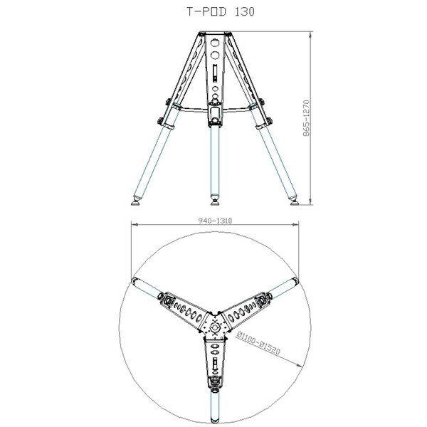 Avalon Trepied T-Pod 130 red