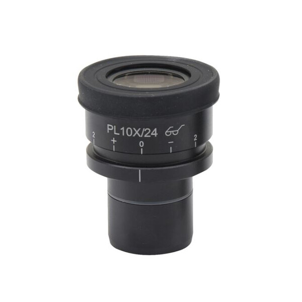 Optika Ocular PL10x/24 eyepiece, high eyepoint, focusable, with rubber cup