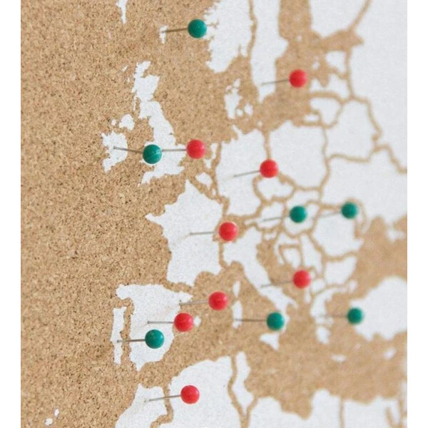 Miss Wood Harta lumii Woody Map Natural Cork XXXL white